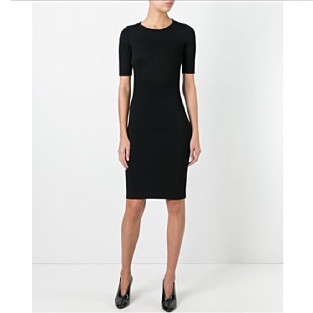 Tony Cohen Fitted Black Knit Sheath